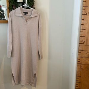 Cream sweater dress